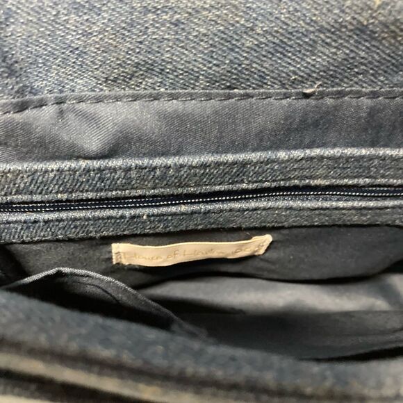 House of Harlow 1960 Denim Crossbody Purse Bag Adjustable Strap Chain Buckle - Picture 9 of 10